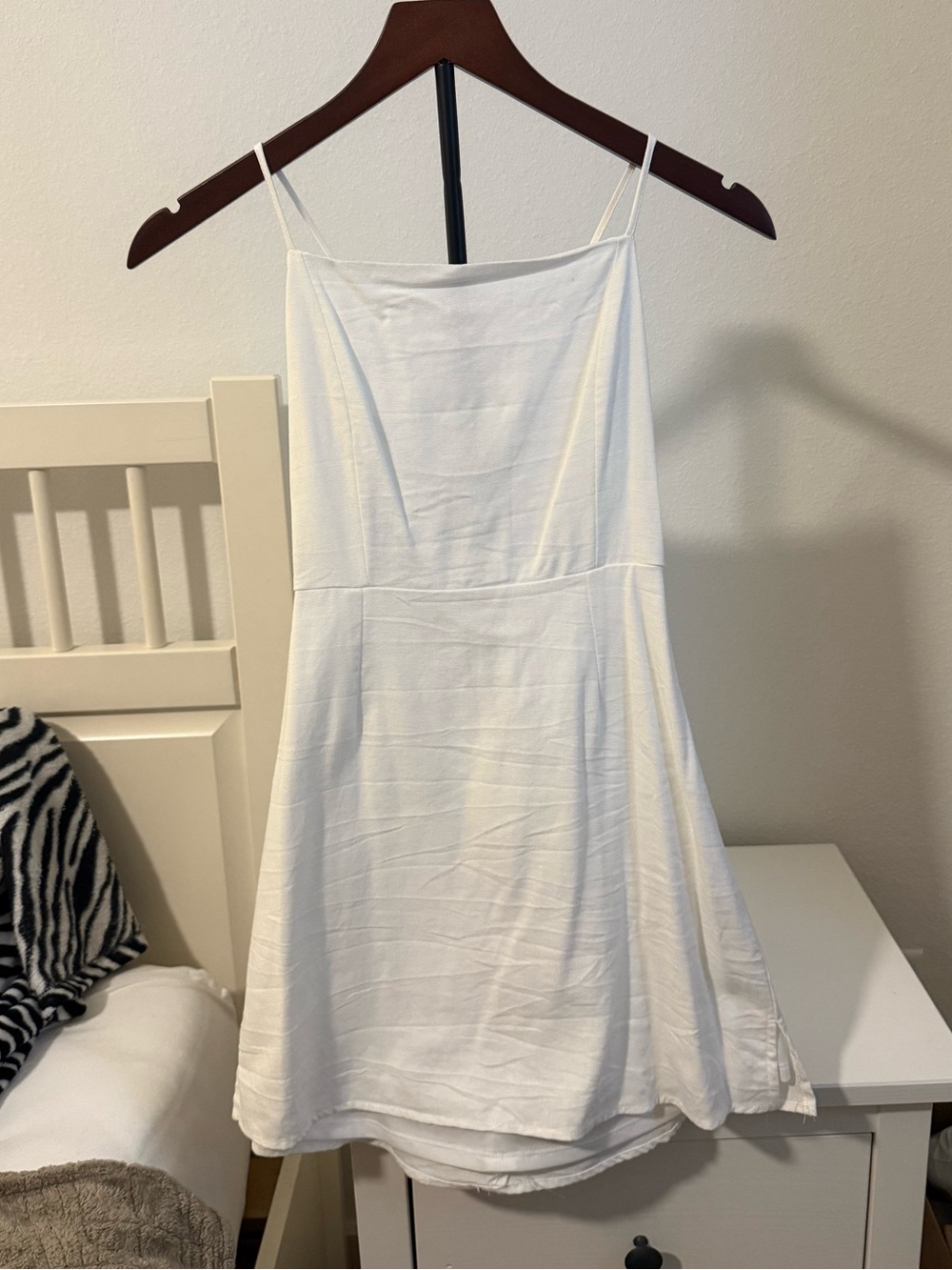 Kendall & Kylie White Spaghetti Strap Mini Dress